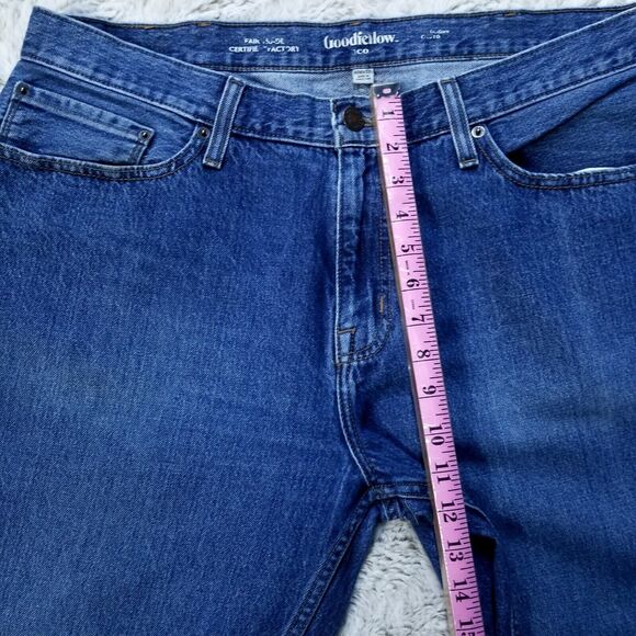 Goodfellow Co Jeans Mens 40x32 Blue Regular Straight Dark Wash American Denim - Picture 6 of 13